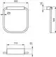 Handtuchring aus Chrom, rechteckige Form mit schwenkbarem Arm. Produkt von Ideal Standard, geeignet für die Wandmontage in Badezimmern.